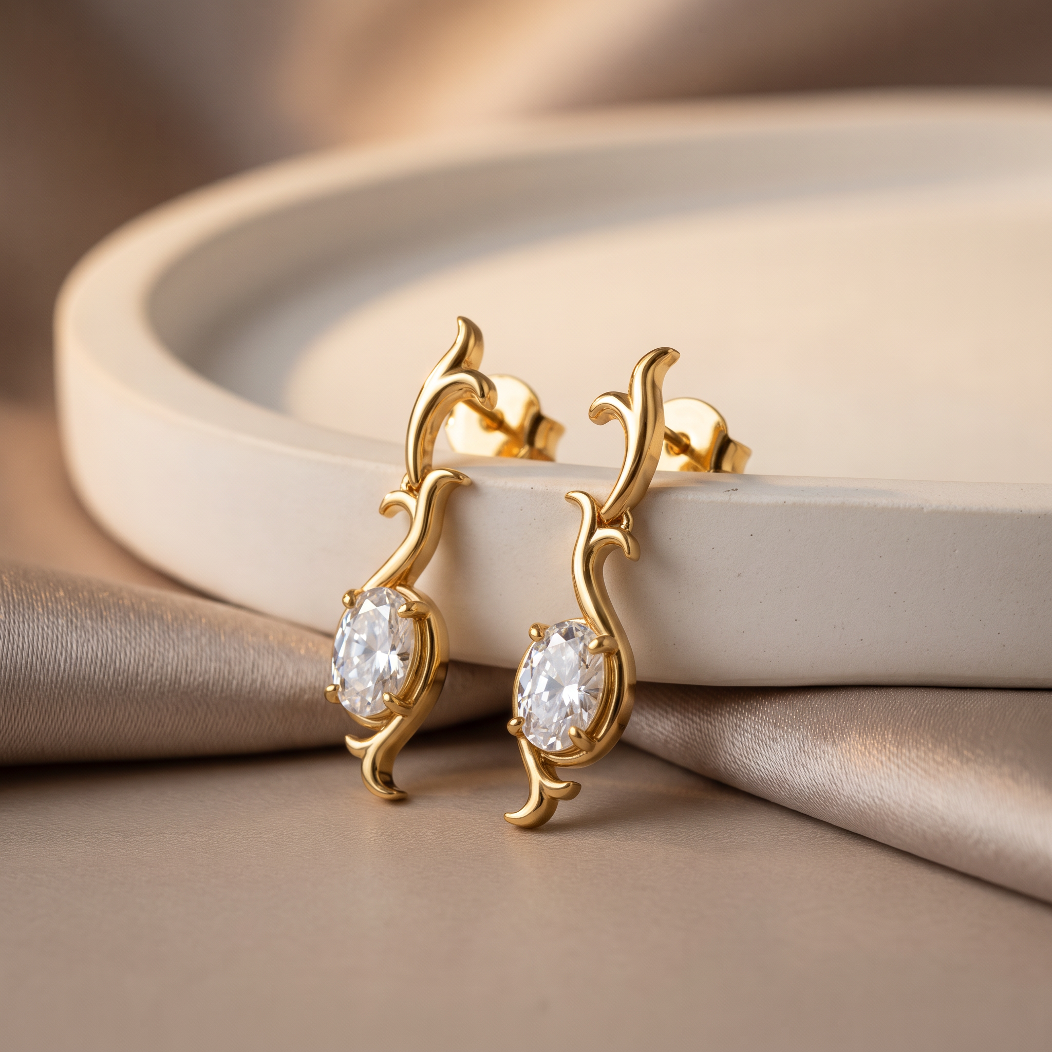 The Royal Scepter Diamond Drops Earring