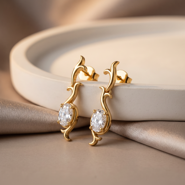 The Royal Scepter Diamond Drops Earring