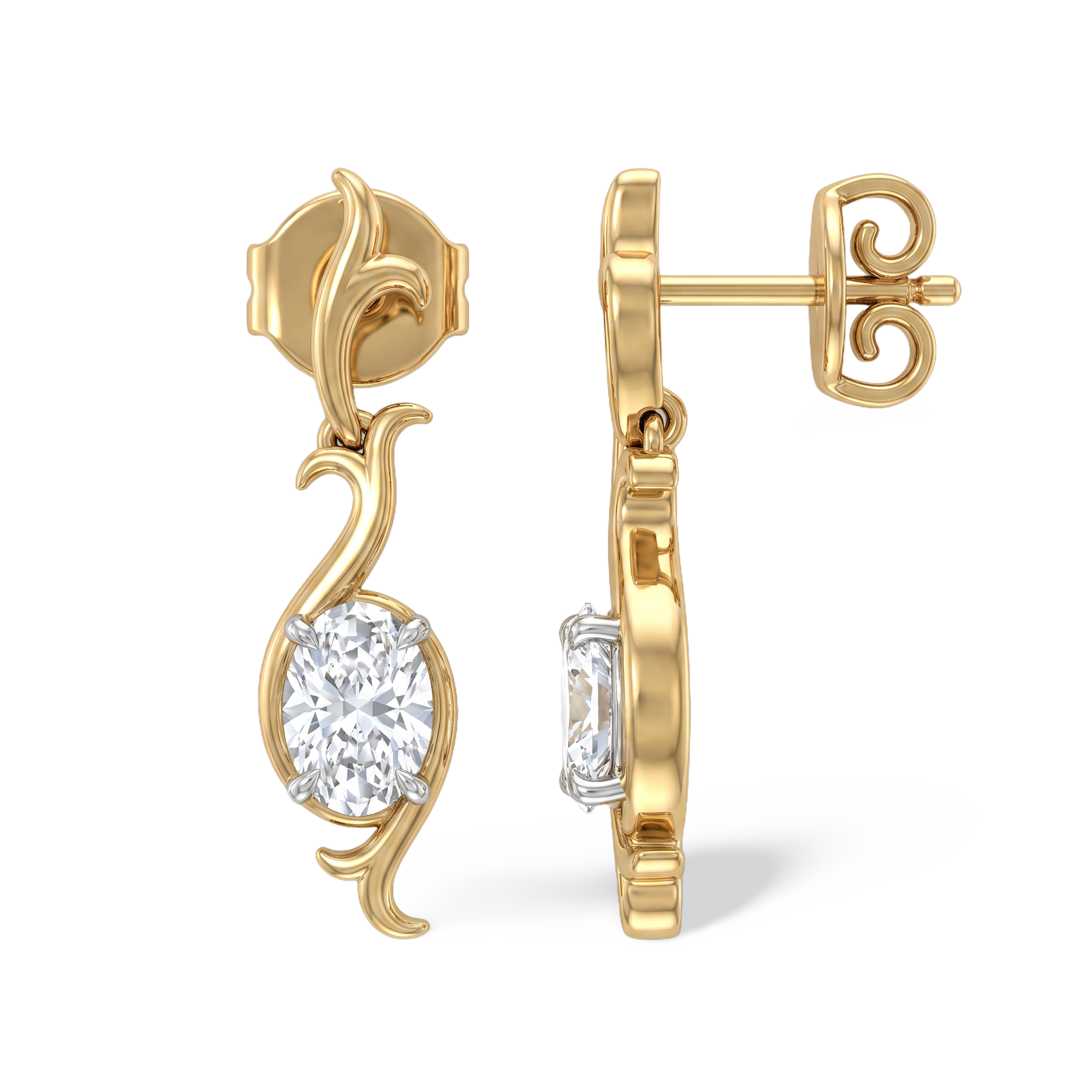 The Royal Scepter Diamond Drops Earring