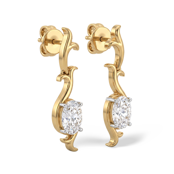 The Royal Scepter Diamond Drops Earring