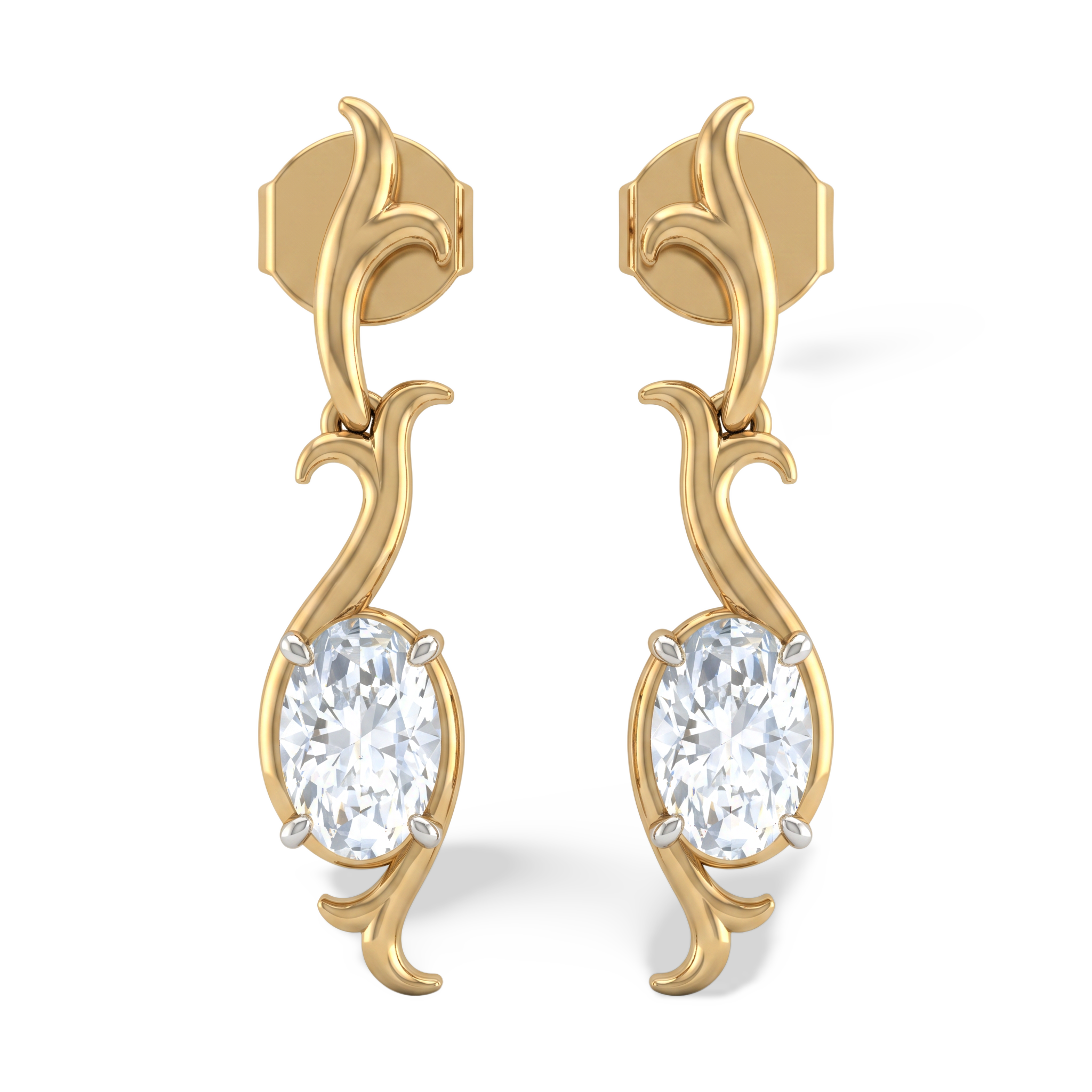 The Royal Scepter Diamond Drops Earring
