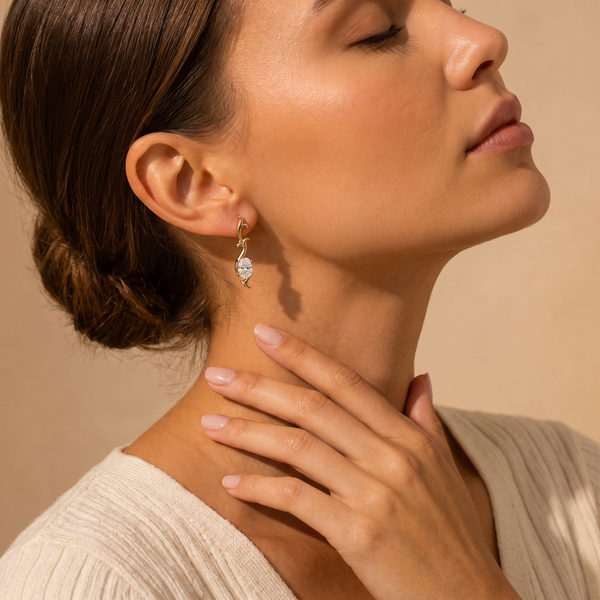 The Royal Scepter Diamond Drops Earring