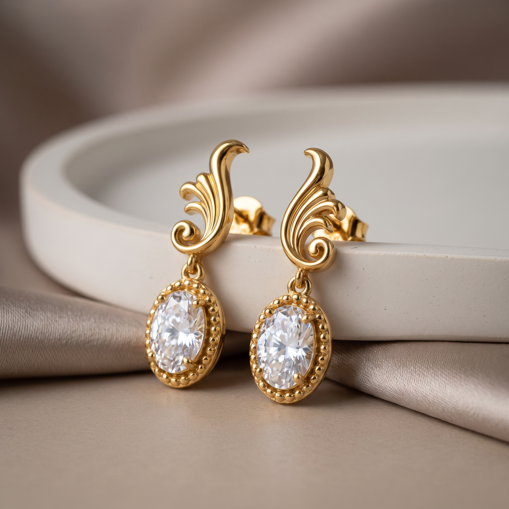 The Imperial Acanthus Diamond Drops Earring