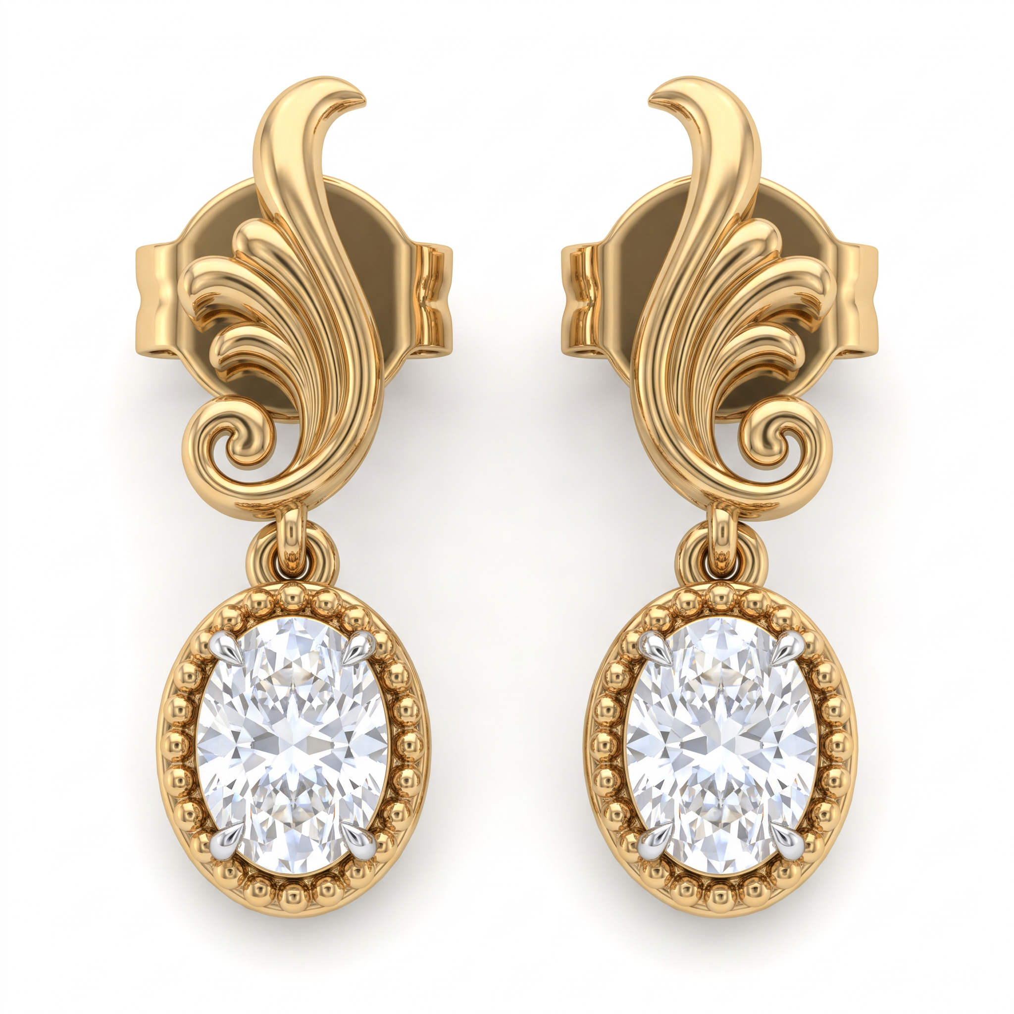 The Imperial Acanthus Diamond Drops Earring