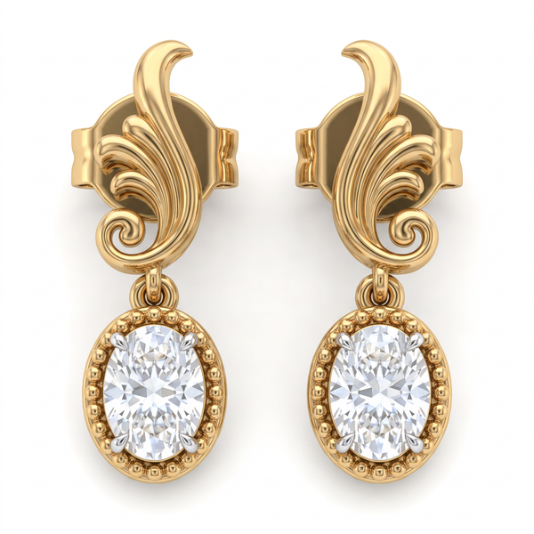 The Imperial Acanthus Diamond Drops Earring
