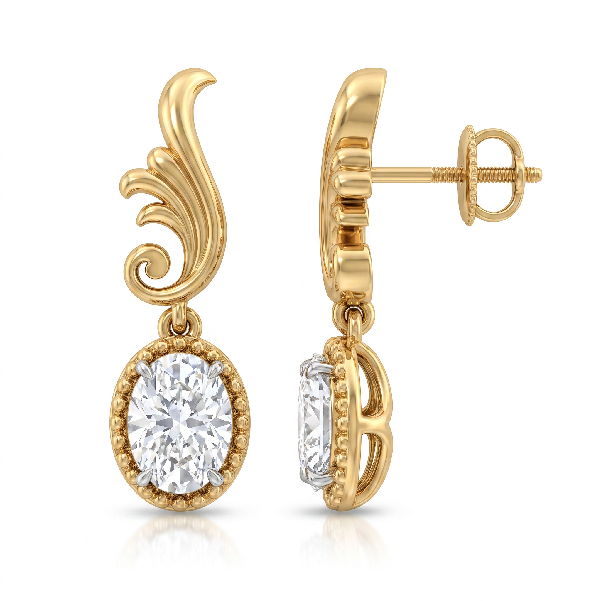 The Imperial Acanthus Diamond Drops Earring