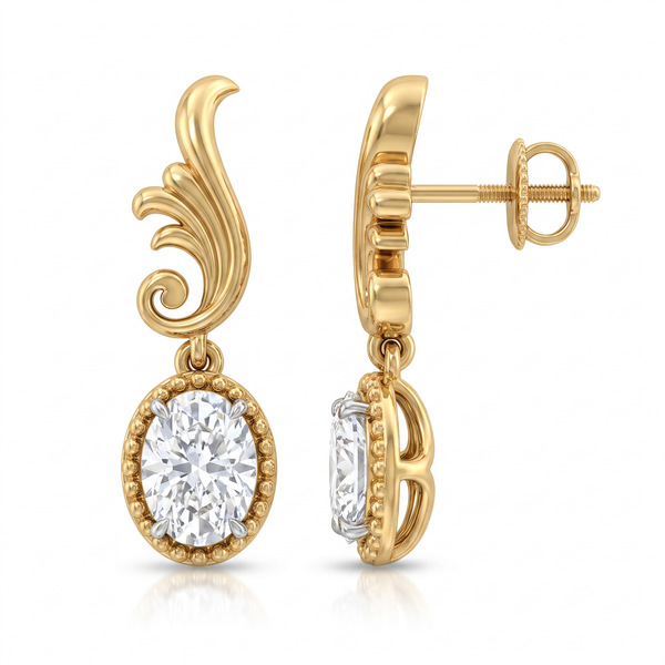 The Imperial Acanthus Diamond Drops Earring