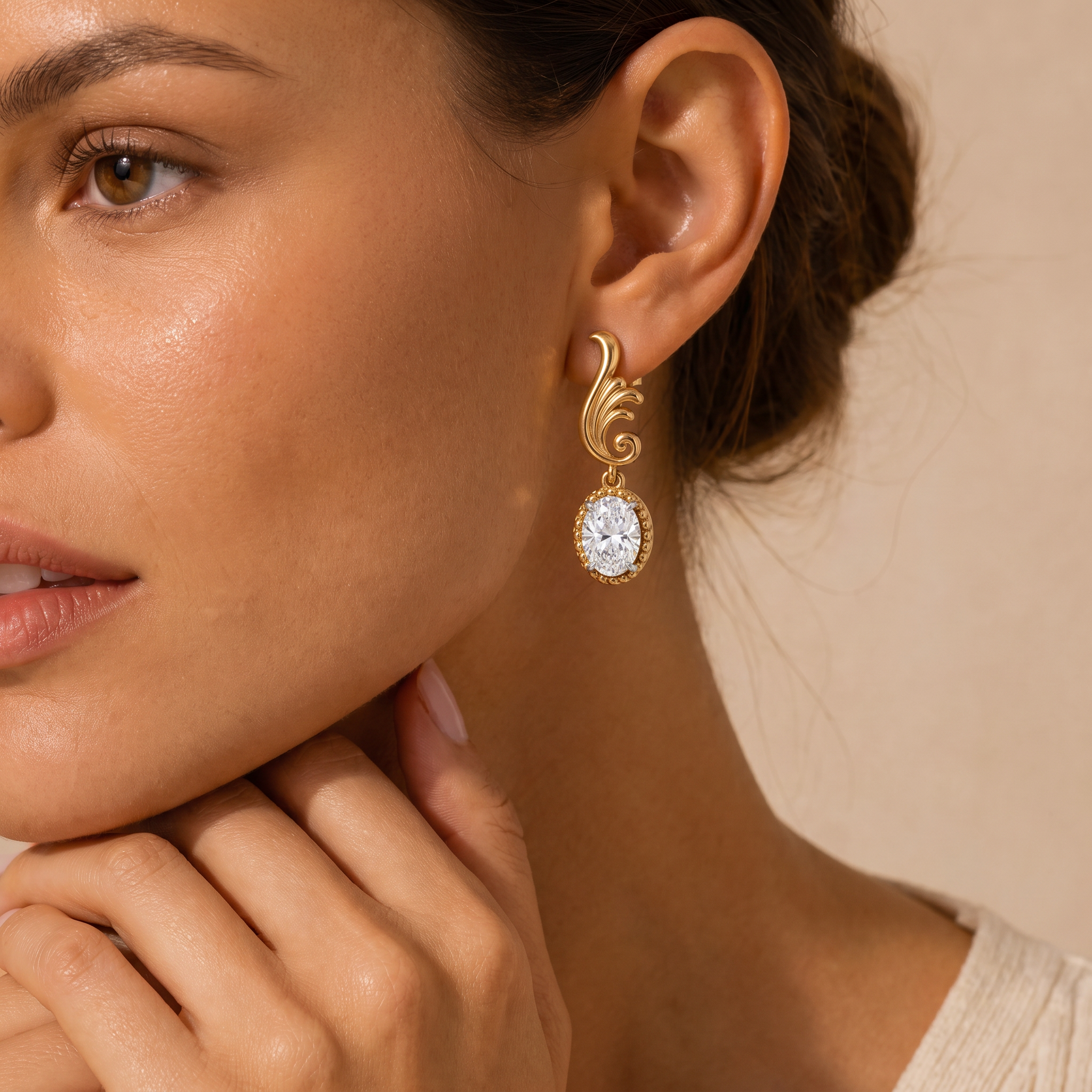 The Imperial Acanthus Diamond Drops Earring