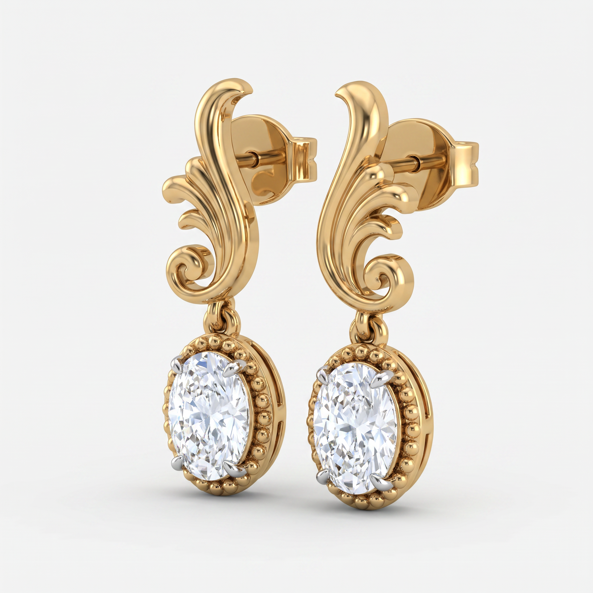 The Imperial Acanthus Diamond Drops Earring
