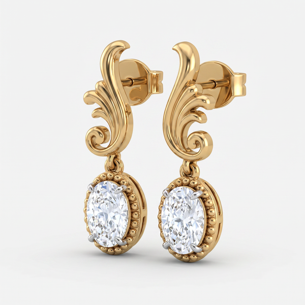 The Imperial Acanthus Diamond Drops Earring
