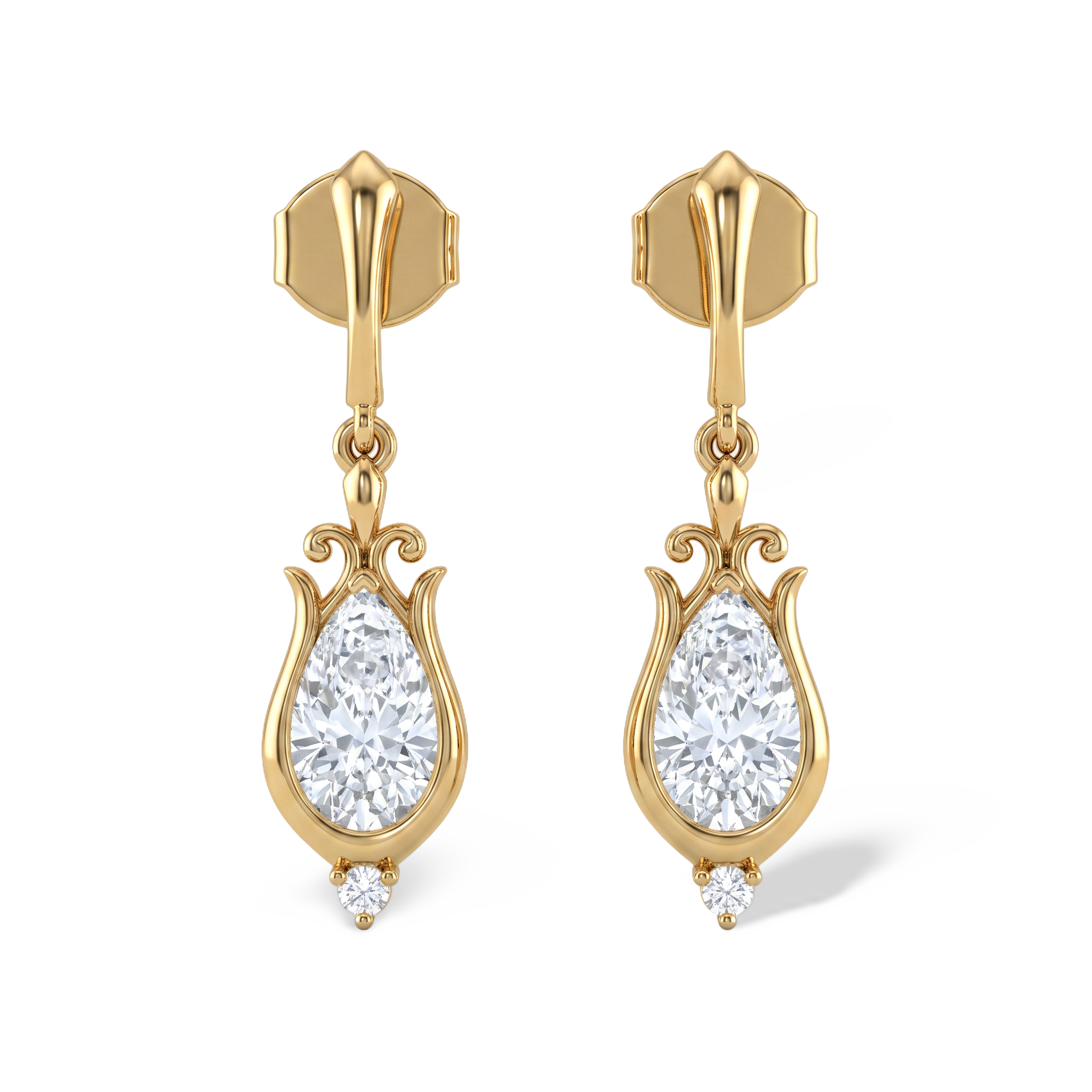 The Royal Chalice Diamond Drops Earring