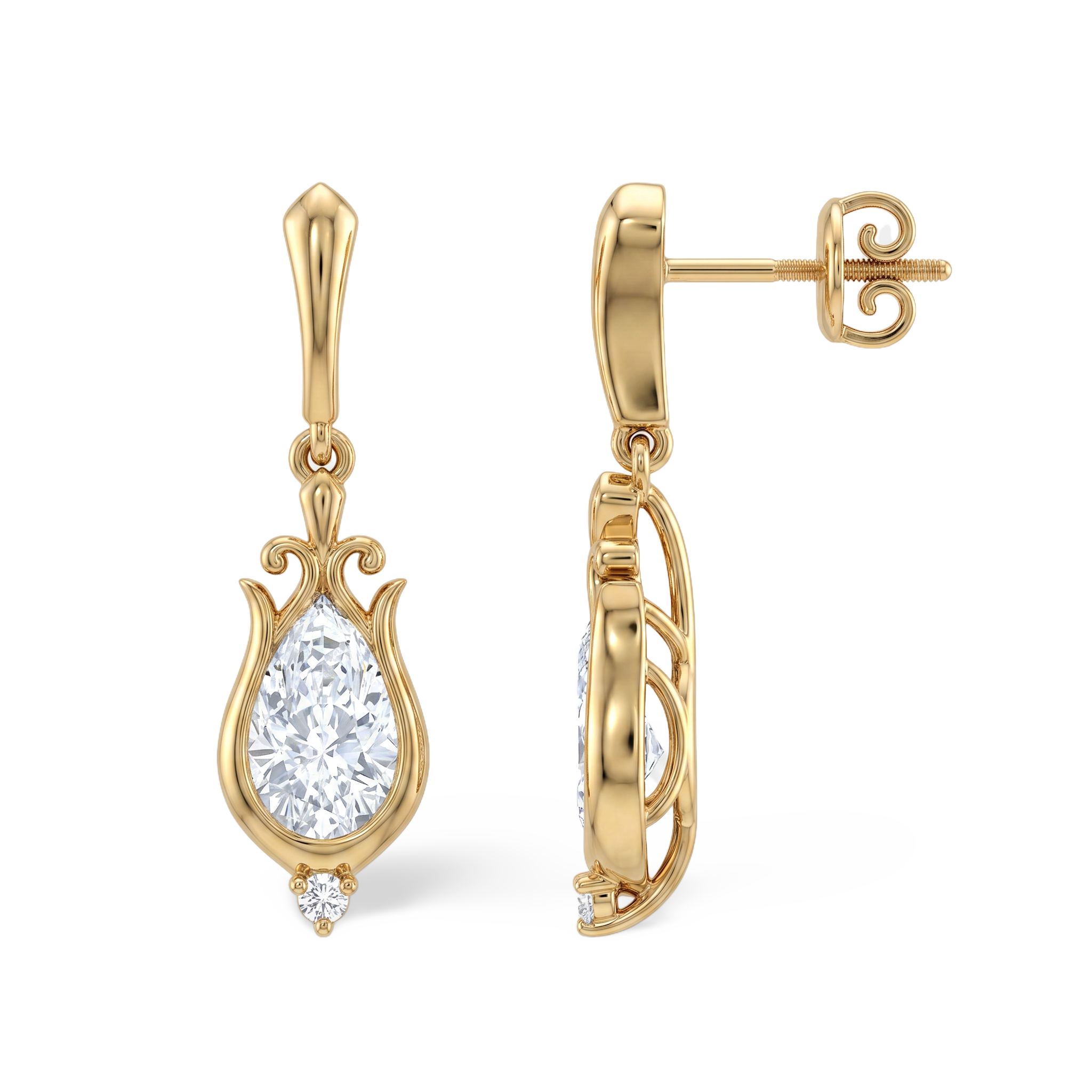 The Royal Chalice Diamond Drops Earring