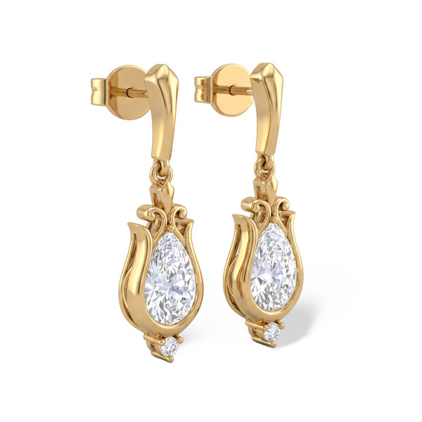 The Royal Chalice Diamond Drops Earring