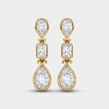 The Imperial Trinity Diamond Drops Earring