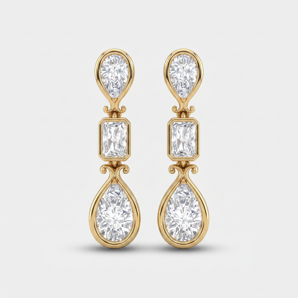 The Imperial Trinity Diamond Drops Earring
