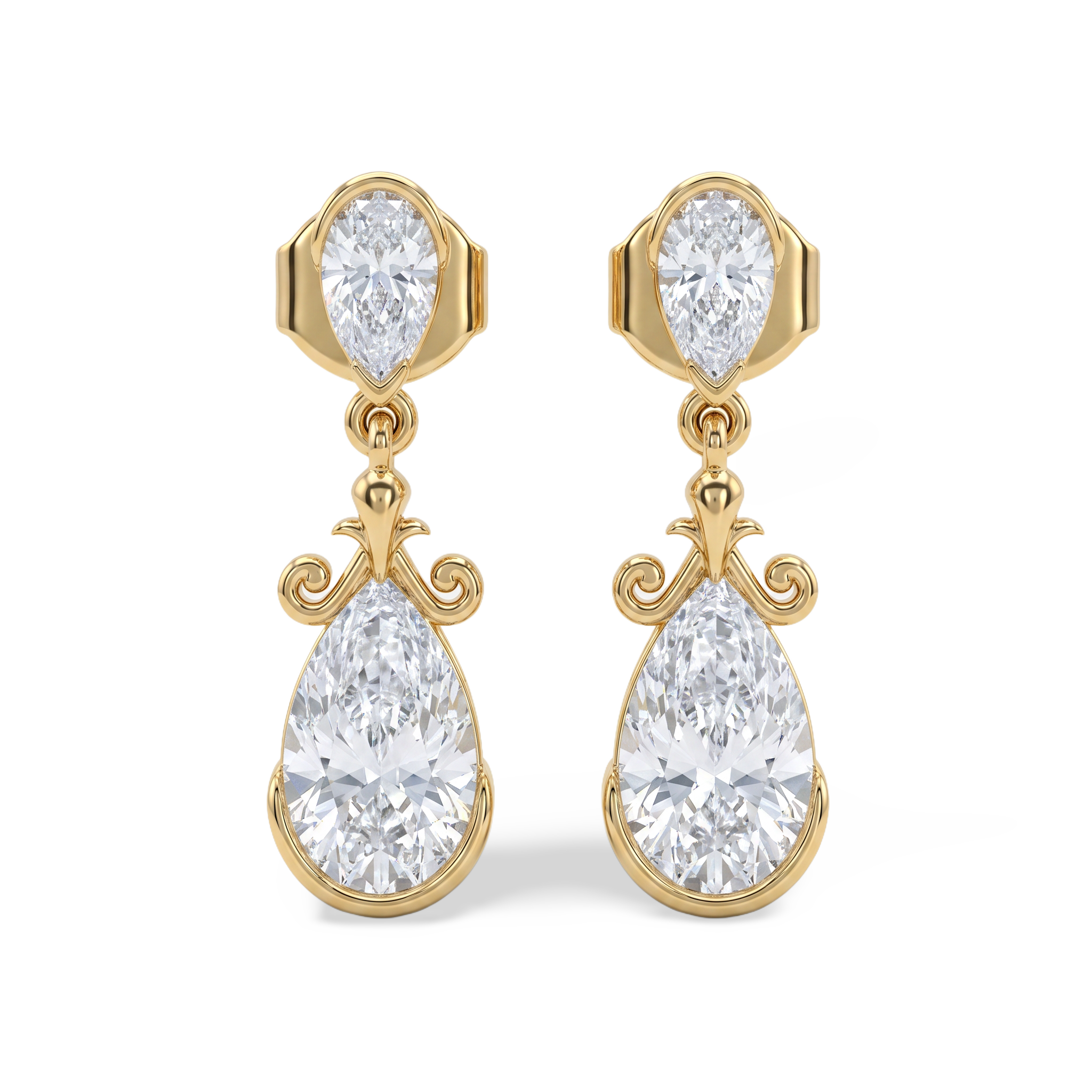 The Crown Jewel Pear Drops Earring