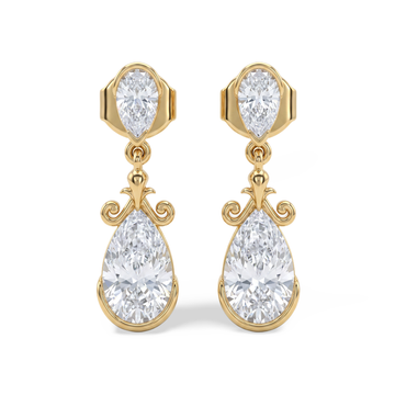 The Crown Jewel Pear Drops Earring