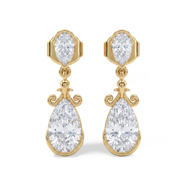 The Crown Jewel Pear Drops Earring