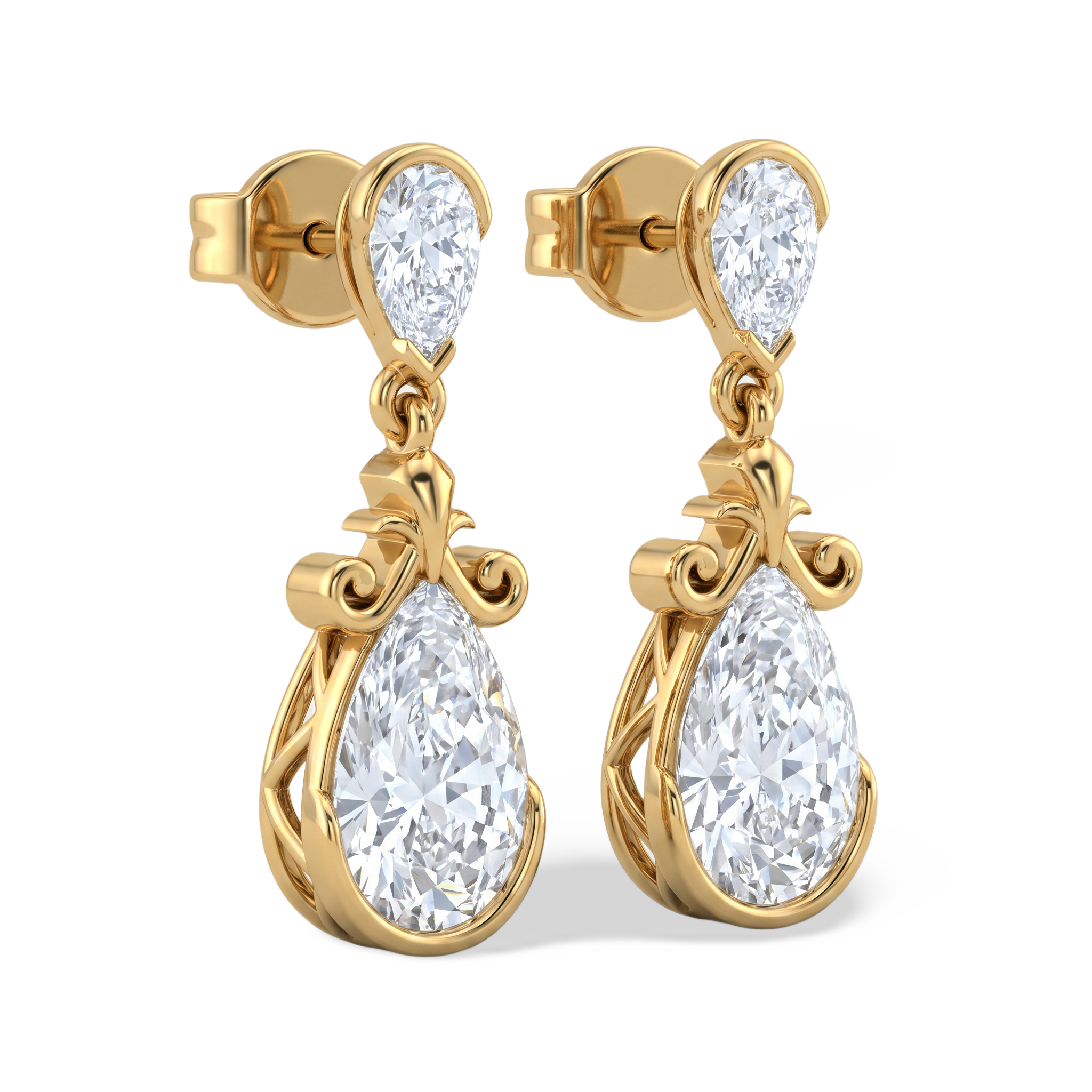 The Crown Jewel Pear Drops Earring