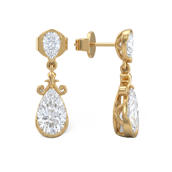 The Crown Jewel Pear Drops Earring