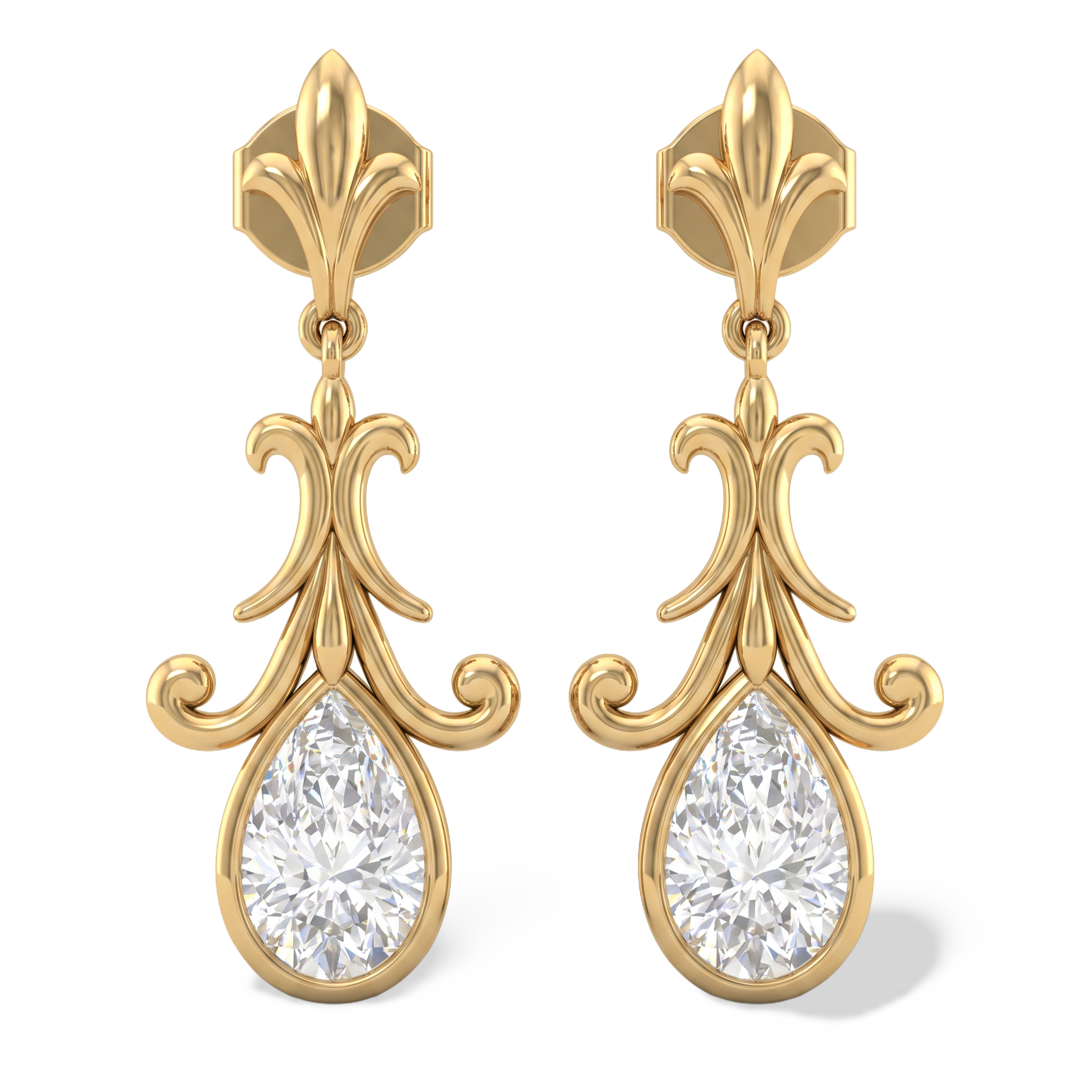 Ornate Pear Drop Style Earring
