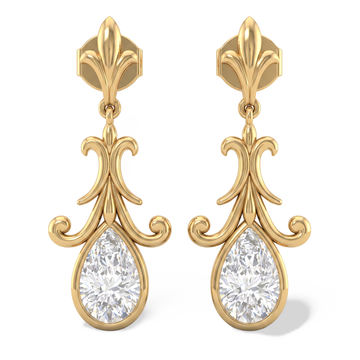 Ornate Pear Drop Style Earring