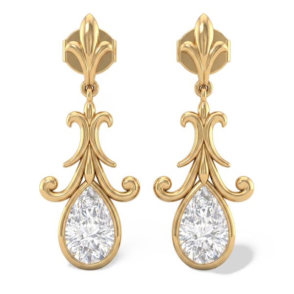 Ornate Pear Drop Style Earring