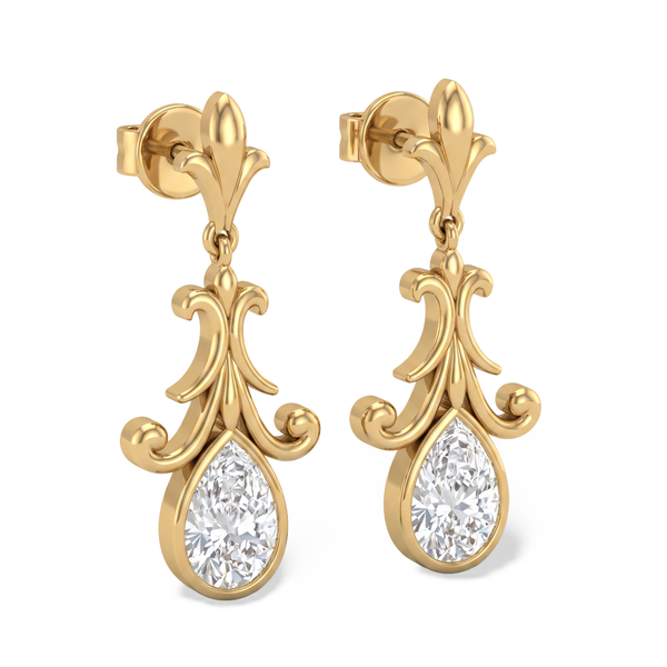 Ornate Pear Drop Style Earring