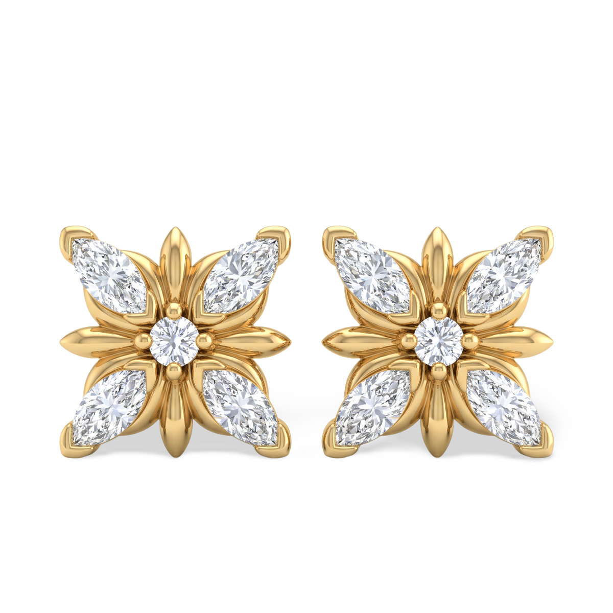 Petal Marquise Radiance Lab-Grown Diamond Stud Earrings