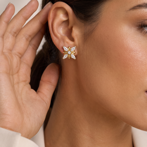 Petal Marquise Radiance Lab-Grown Diamond Stud Earrings
