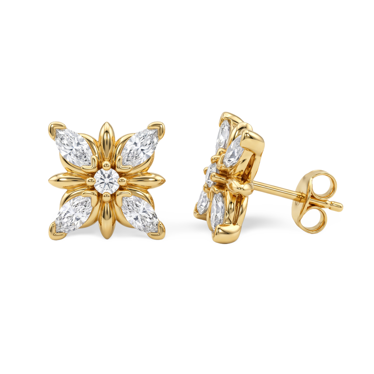 Petal Marquise Radiance Lab-Grown Diamond Stud Earrings
