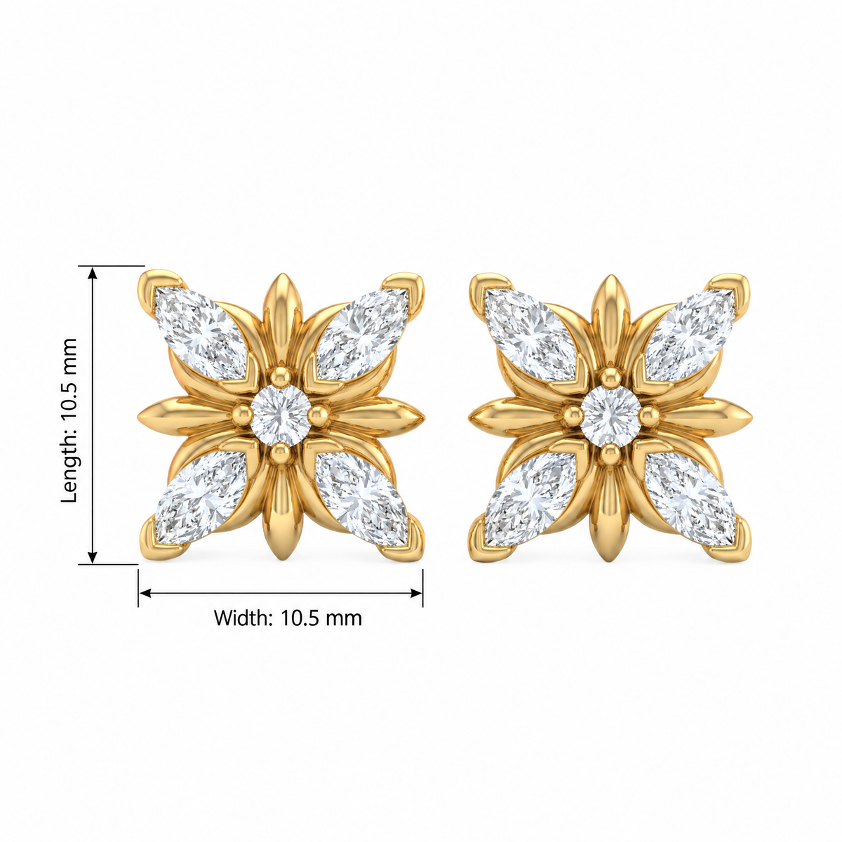 Petal Marquise Radiance Lab-Grown Diamond Stud Earrings