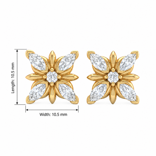 Petal Marquise Radiance Lab-Grown Diamond Stud Earrings