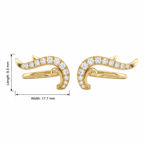 Radiant Flare Lab-Grown Diamond Ear Climbers