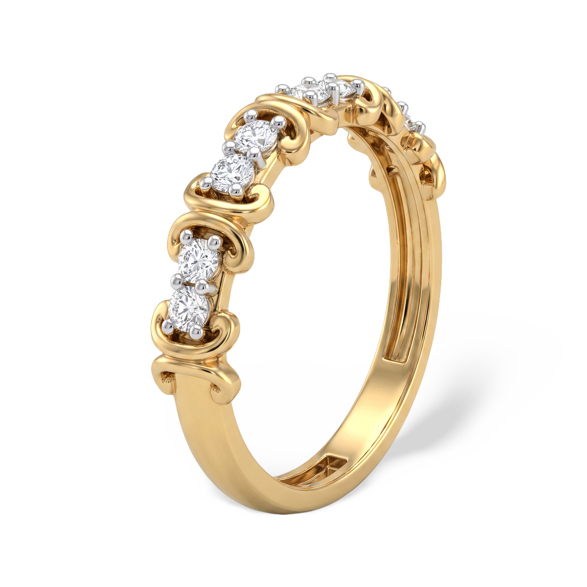Vintage Filigree Eternity Lab Grown Diamond Ring