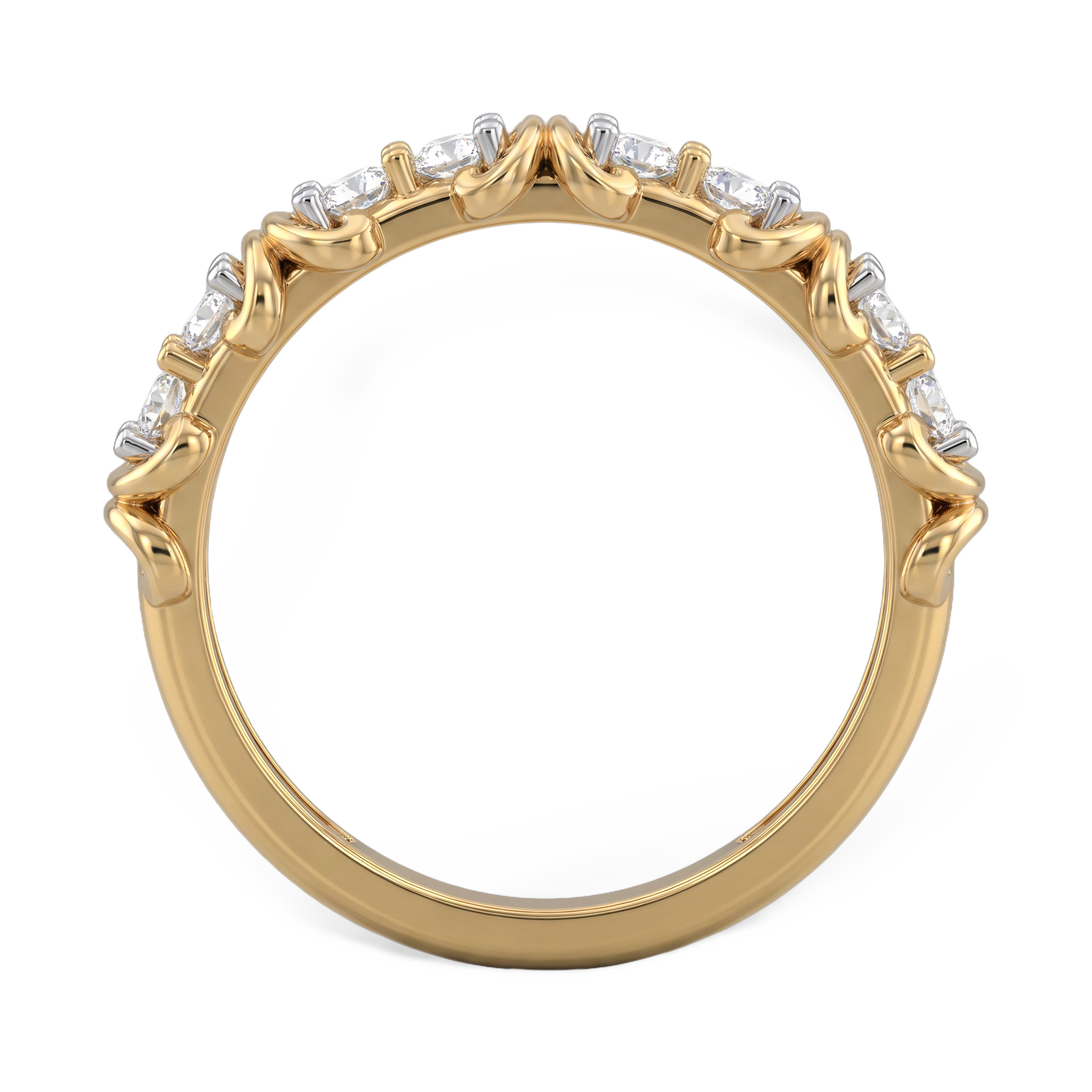Vintage Filigree Eternity Lab Grown Diamond Ring