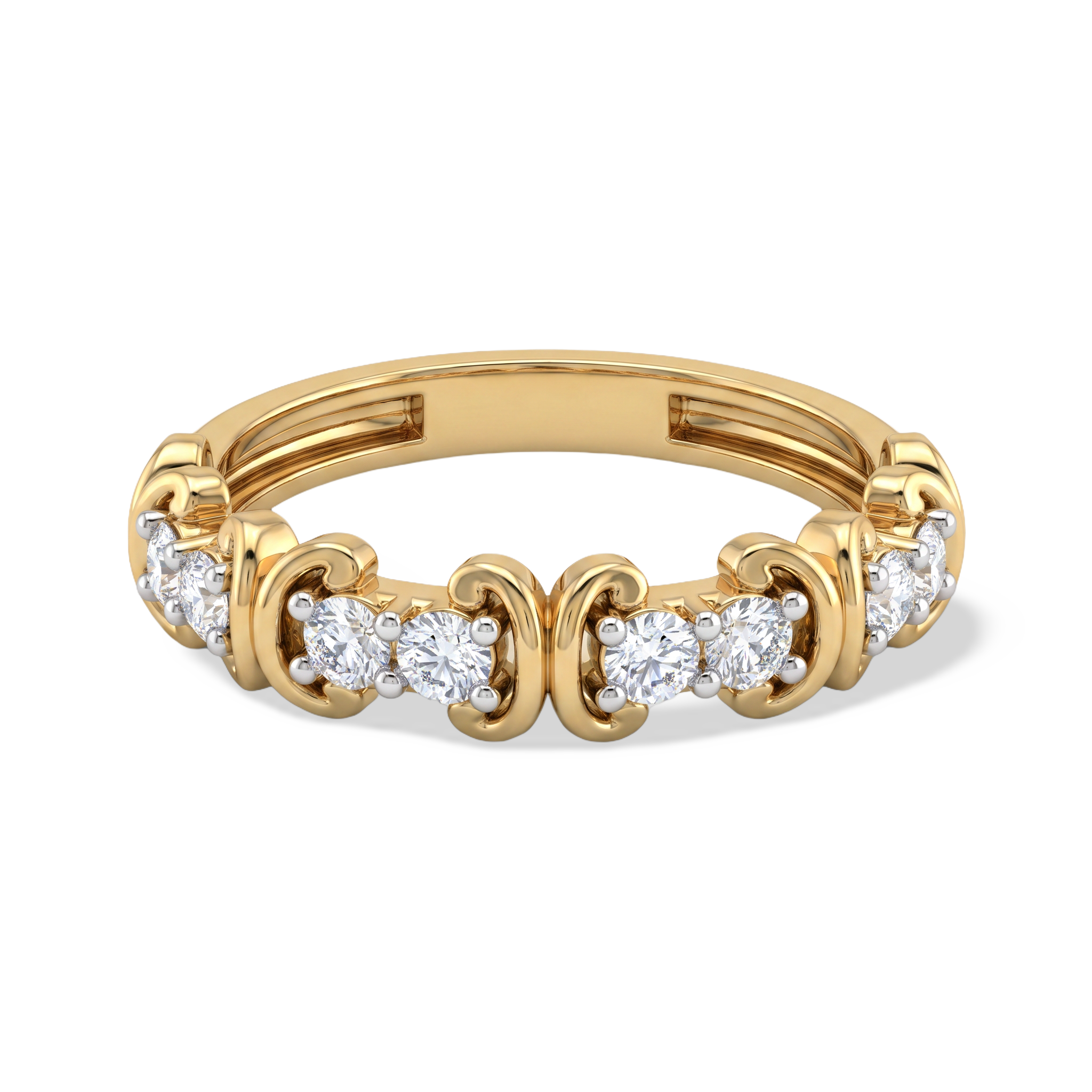 Vintage Filigree Eternity Lab Grown Diamond Ring