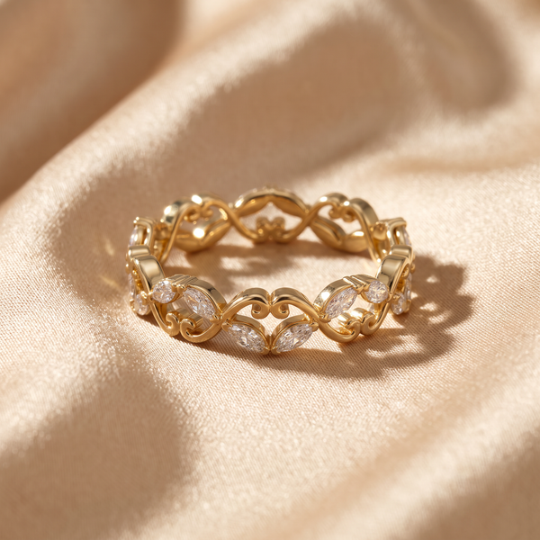 Monarch Marquise Vine Solitaire Ring