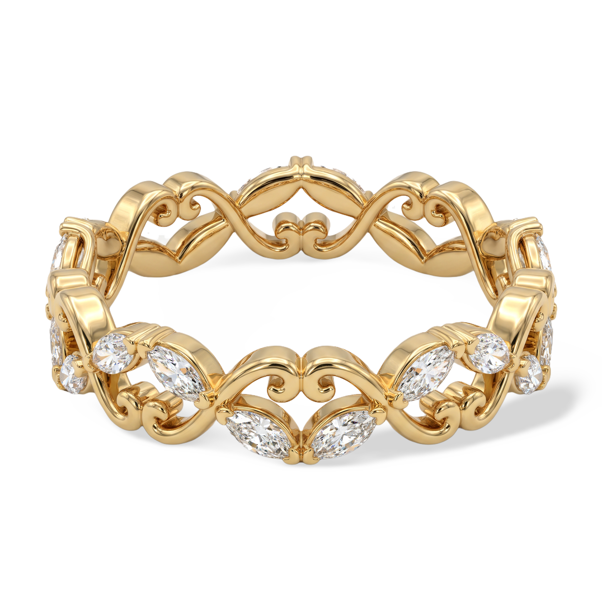 Monarch Marquise Vine Solitaire Ring