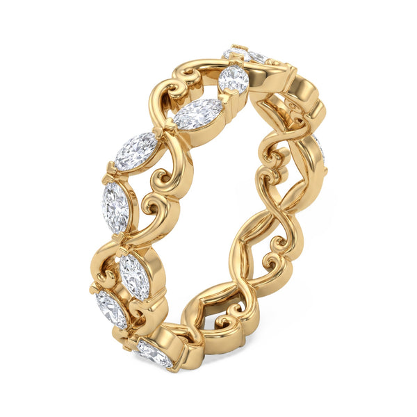 Monarch Marquise Vine Solitaire Ring