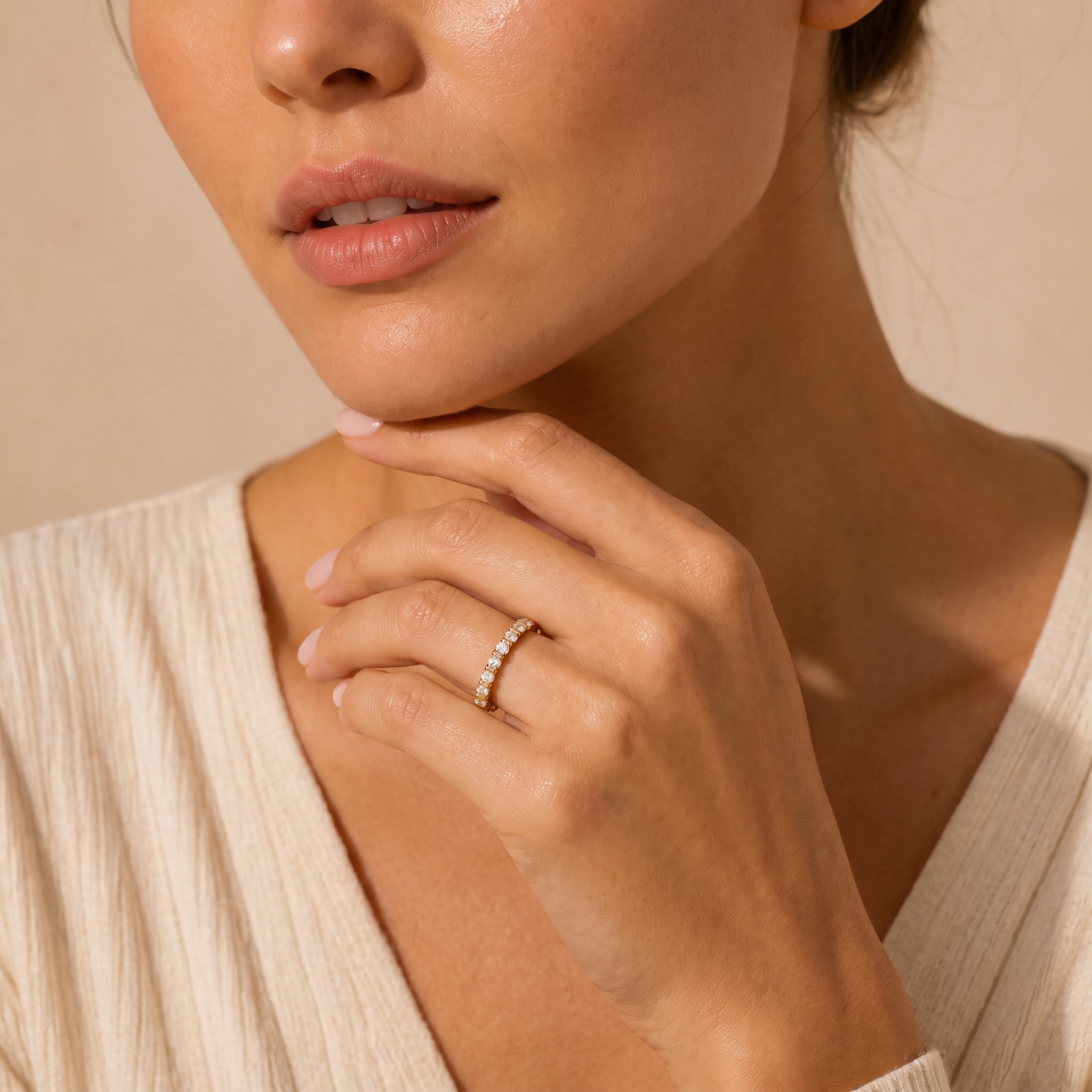 The Sovereign Round Bar Channel Solitaire Ring