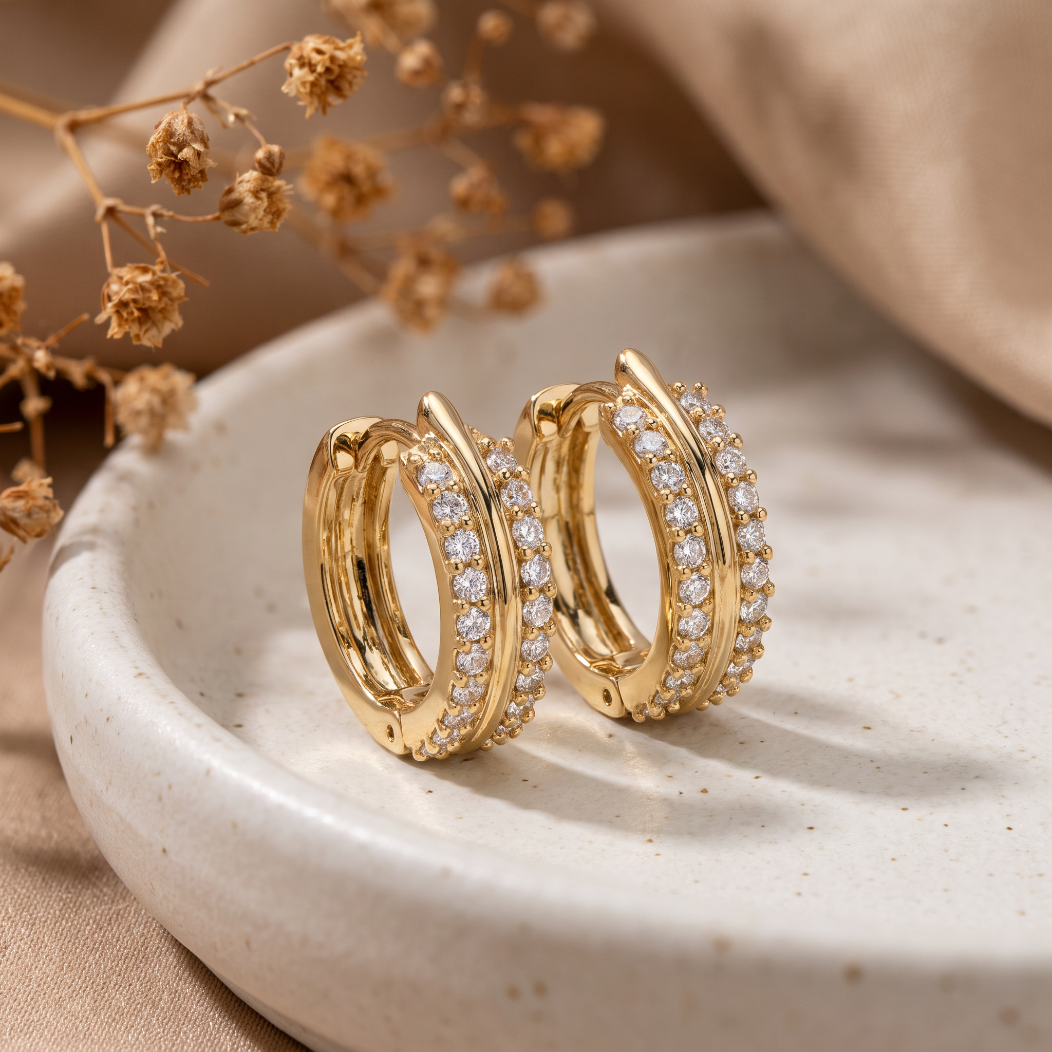 The Imperial Colonnade Diamond Hoops