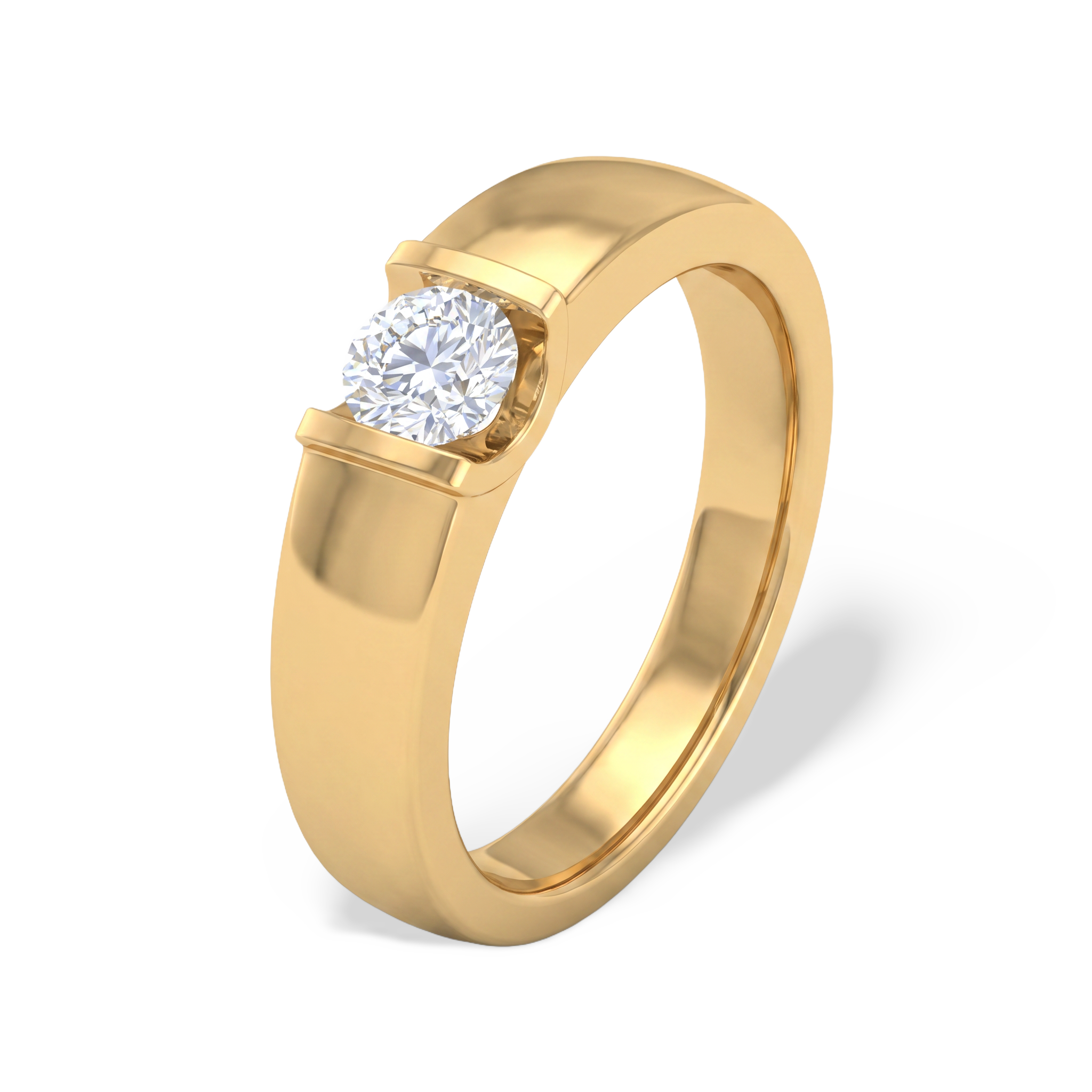Aristocrat Bridge Setting Men's Solitaire Ring