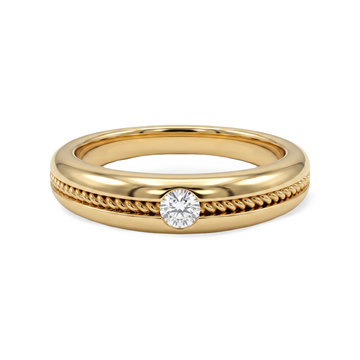 Dynasty Tapered Band Men's Solitaire Ring