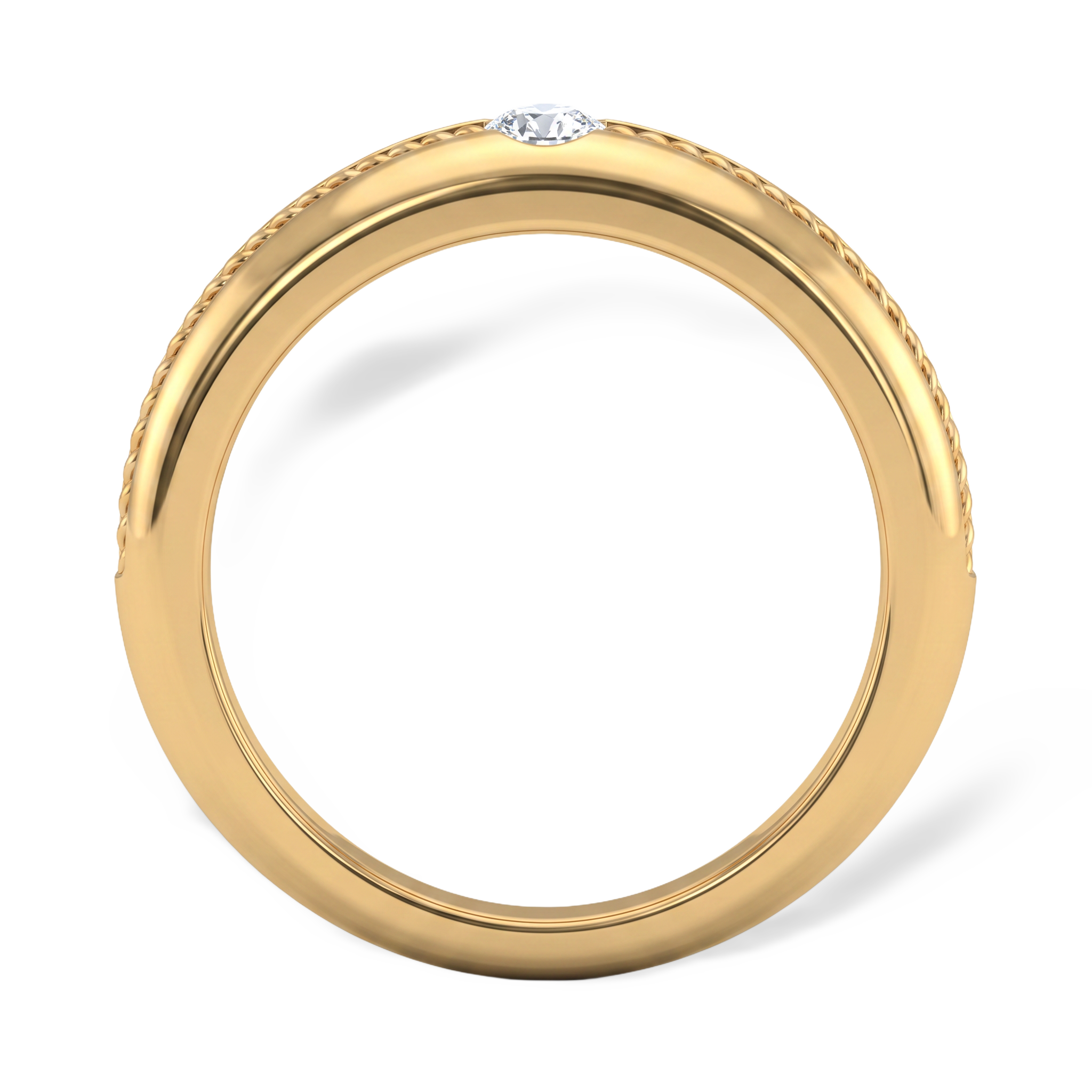Dynasty Tapered Band Men's Solitaire Ring