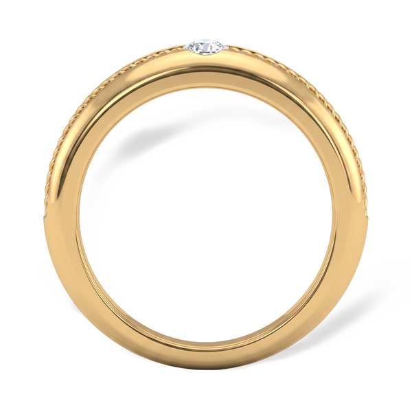 Dynasty Tapered Band Men's Solitaire Ring