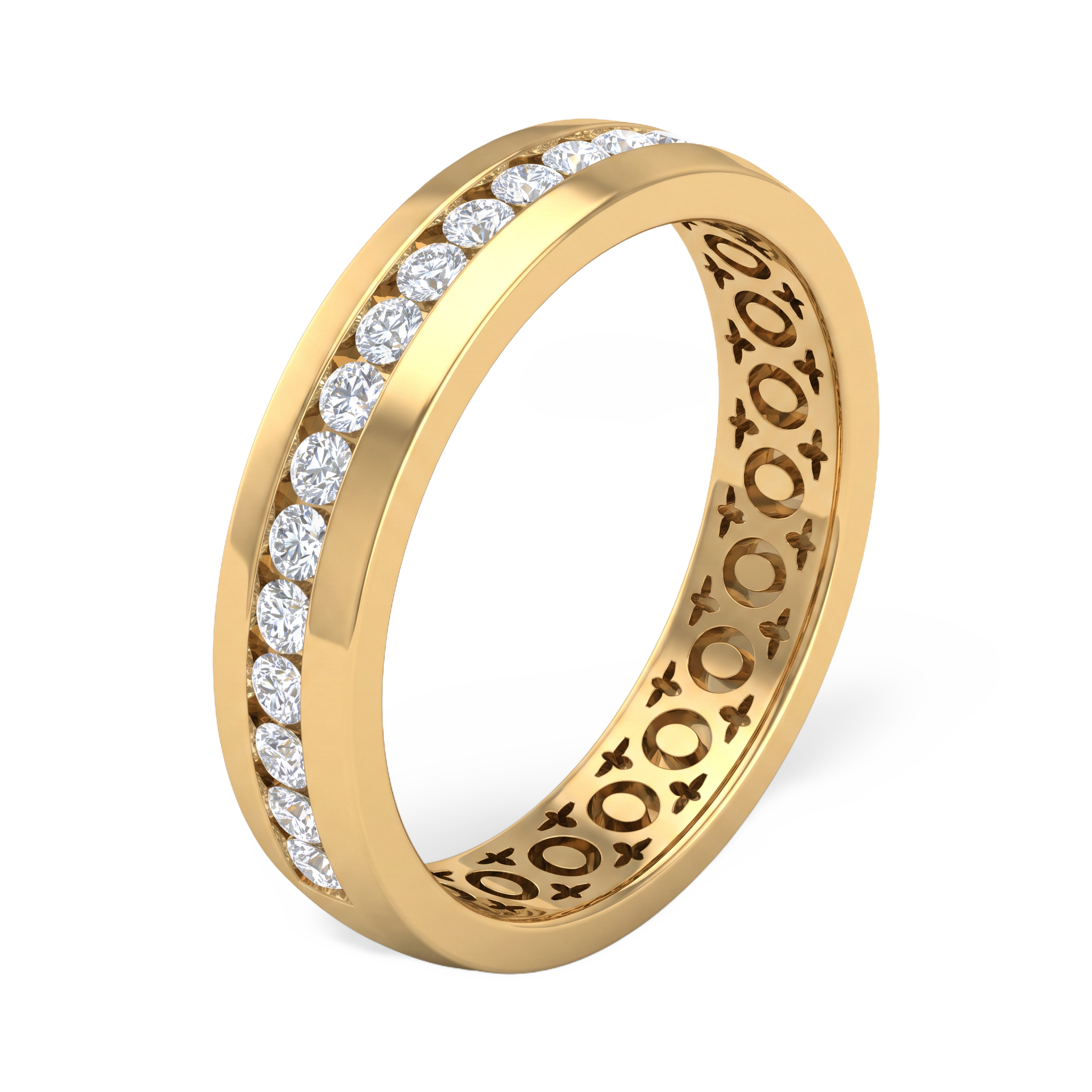 Vanguard Channel-Set Men's Solitaire Ring