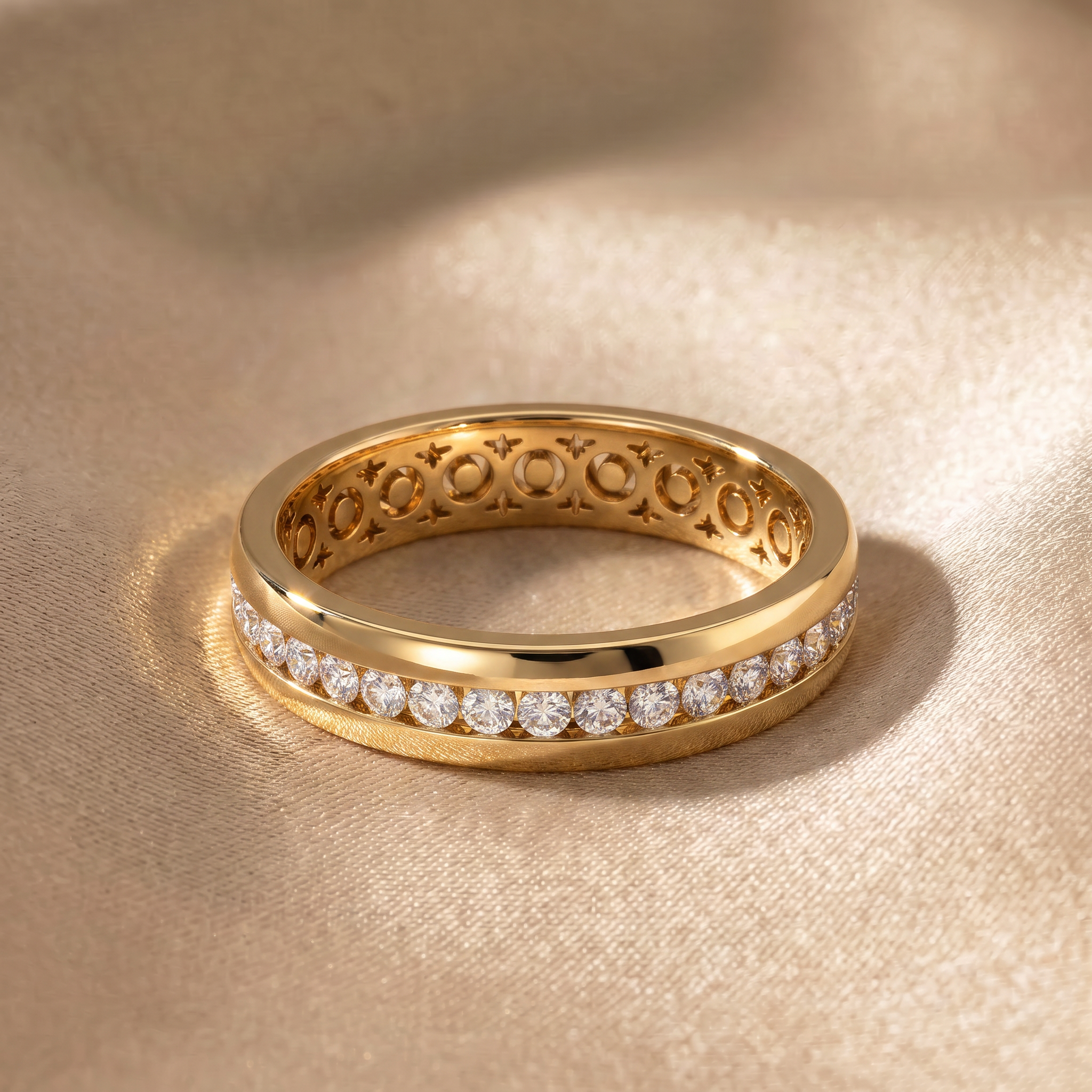 Vanguard Channel-Set Men's Solitaire Ring