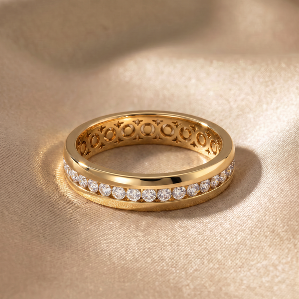 Vanguard Channel-Set Men's Solitaire Ring