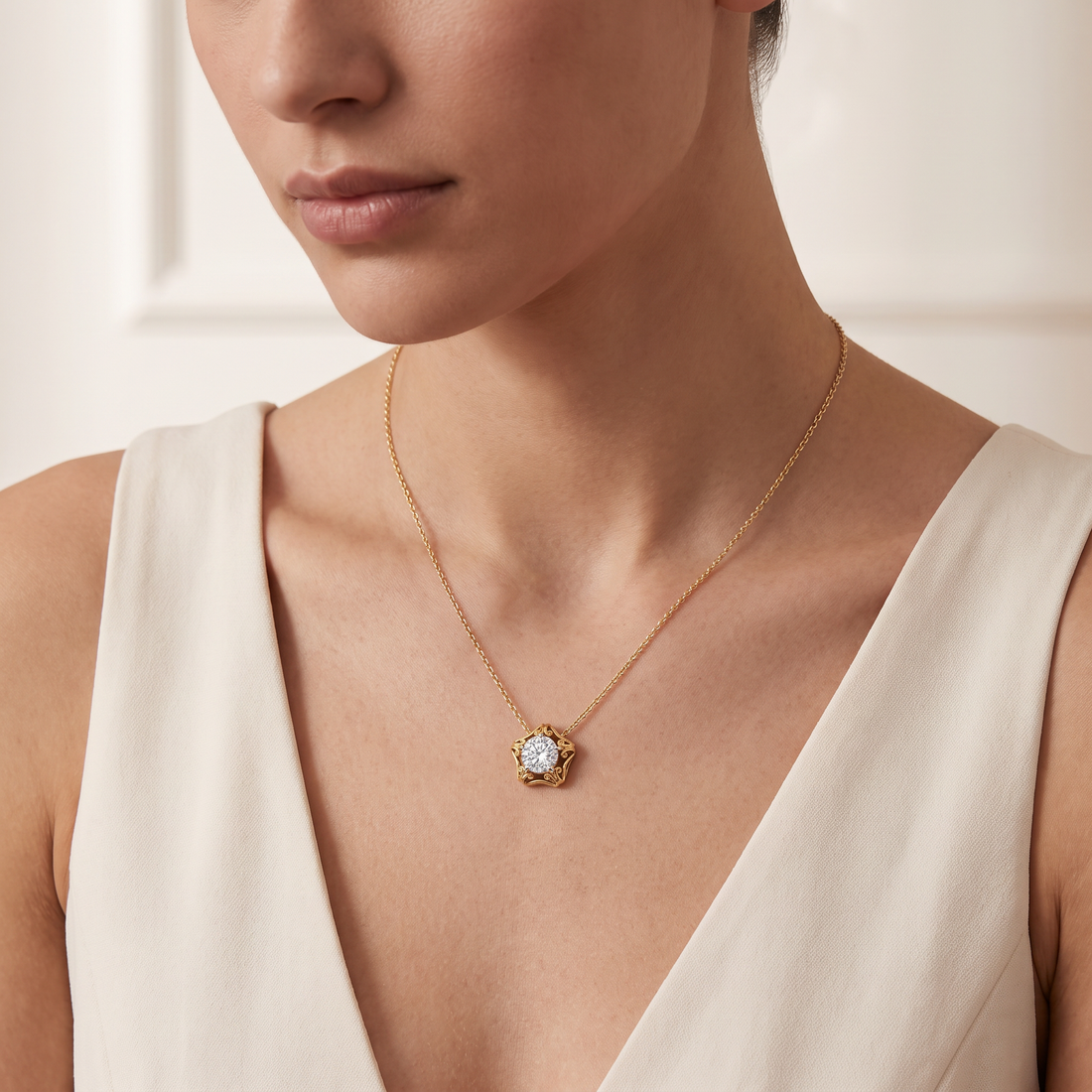Captivating Star Shaped Diamond Pendant